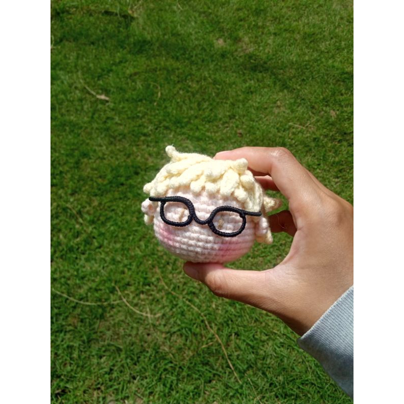 [BISA CUSTOM] Amigurumi/Boneka Rajut Tsukishima Haikyuu/Gantungan Kunci Boneka Haikyuu