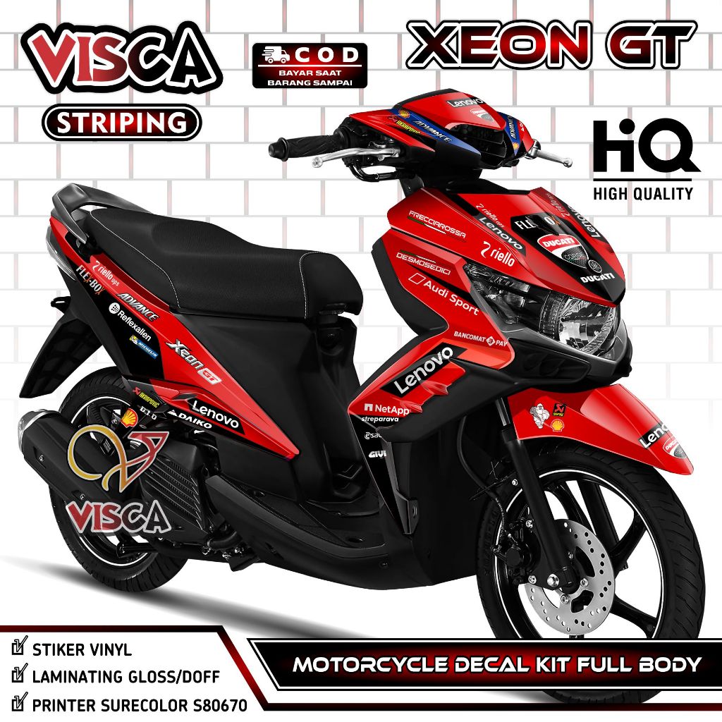 Decal Xeon GT 125 - Stiker Xeon GT 125 - Dekal Xeon GT 125 Full Body - Striping Xeon GT 125 Variasi 