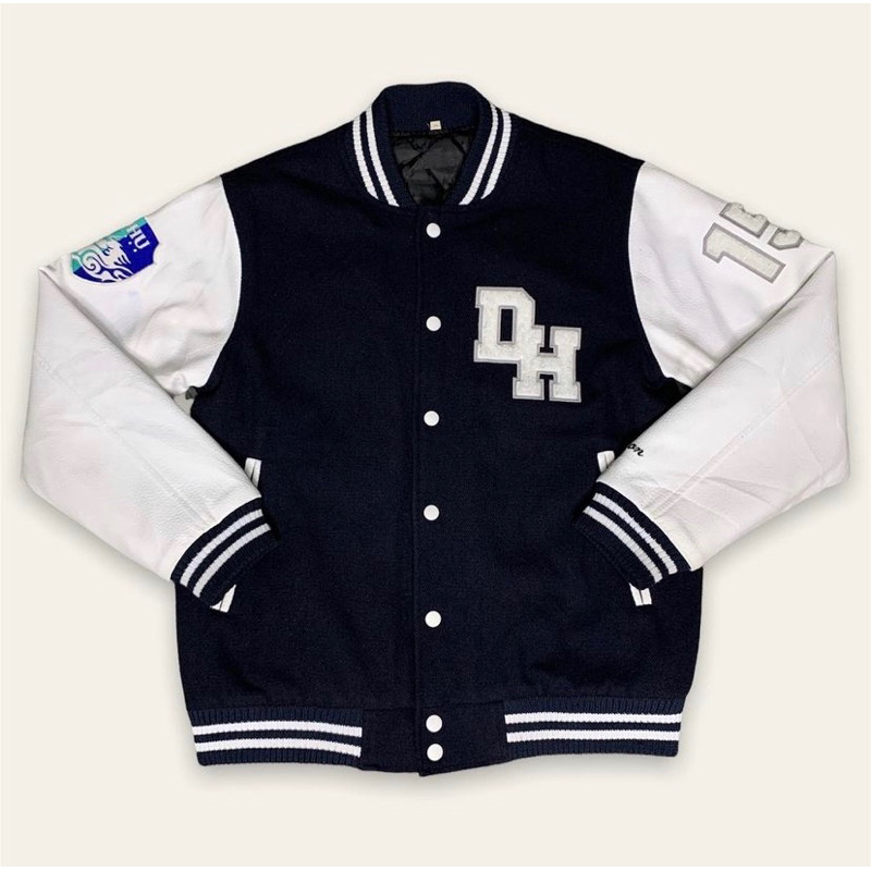 Varsity jacket leather (kulit) dan satin