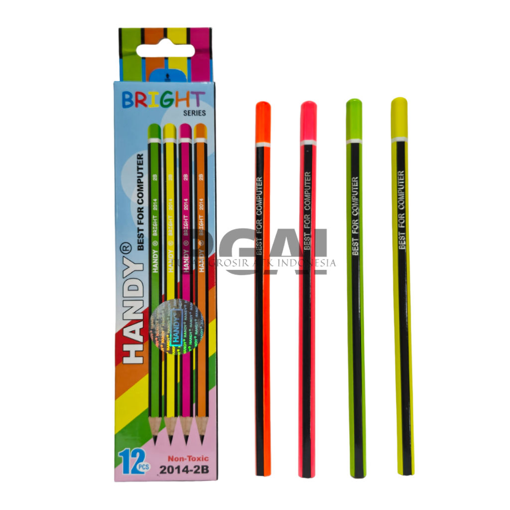 

PENSIL PENCIL 2B HANDY 2014 FOR COMPUTER BRIGHT SERIES 1 PACK ISI 12 PCS STATIONERY