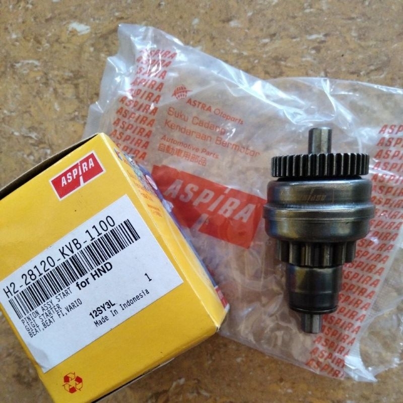 Gear Gigi Pinion Stater Beat, Beat Fi, Scoopy, Spacy, Vario 110 KVB Gir Starter Granat ASPIRA ORIGIN