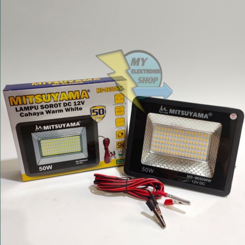 RB Lampu Sorot LED DC 50 Watt 30 Watt 20 Watt 10 Watt Aki Lampu Tembak LED Cahaya Warm white/Putih