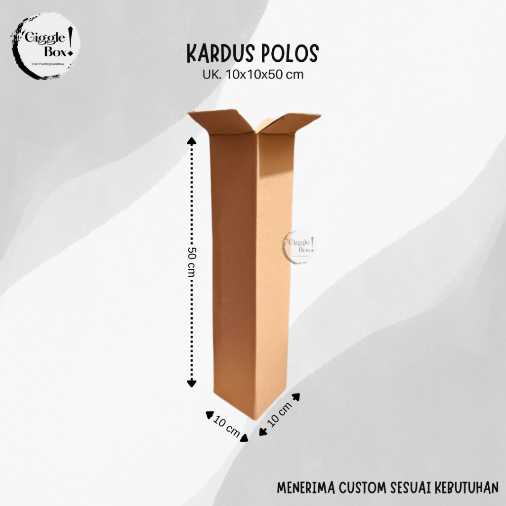 

KARDUS BOX POLOS BARU UKURAN 10x10x50 CM