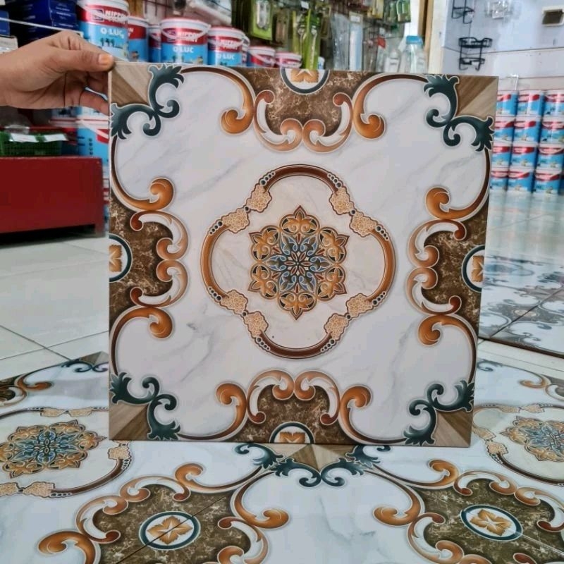 keramik 40x40 keramik lantai/keramik pola/keramik batik/keramik dapur/keramik motif/britania