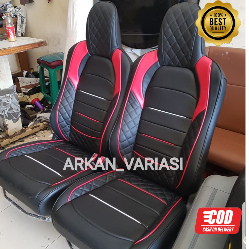 Sarung jok agya 2014 - 2021 cover jok mobil agya full set 2 baris bahan kulit sintetis oscar