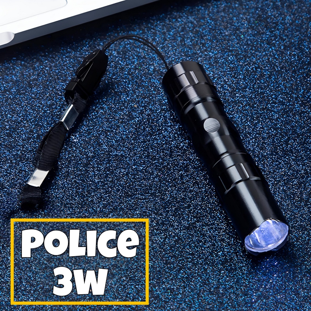 Senter Police 3w Mini Senter Swat Police Senter Mini 3 Watt