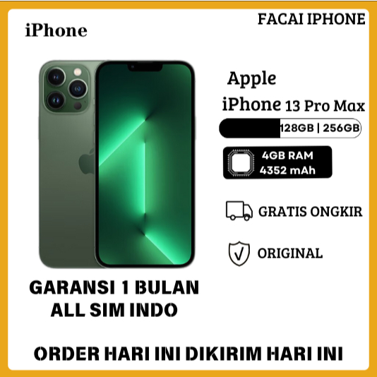 iPhone 13 PRO MAX  Second BEKAS ORIGINAL 100% Seken Apple | MULUS NORMAL FULLSET