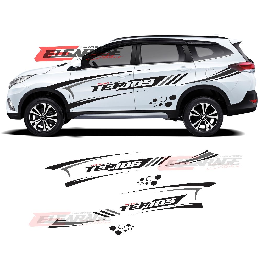 Stiker mobil terios stiker body samping mobil daihatsu terios terbaru