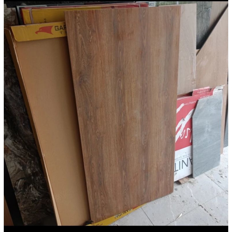 granit lantai motif kayu 60x120 nuca dark brown kw1 Matt Garuda tile