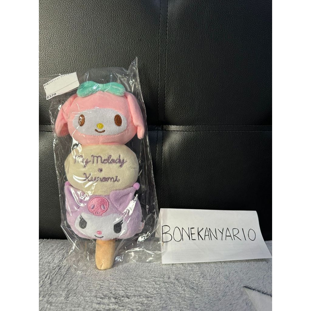 Boneka My Melody Kuromi Dumpling Dango Plush Shaped Cushion Original Sanrio Jepang Toreba Bantal