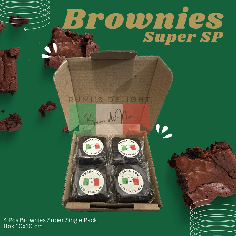 

Brownies Panggang Super Single Pack Rumi’s Delight dengan Coklat Berkualitas