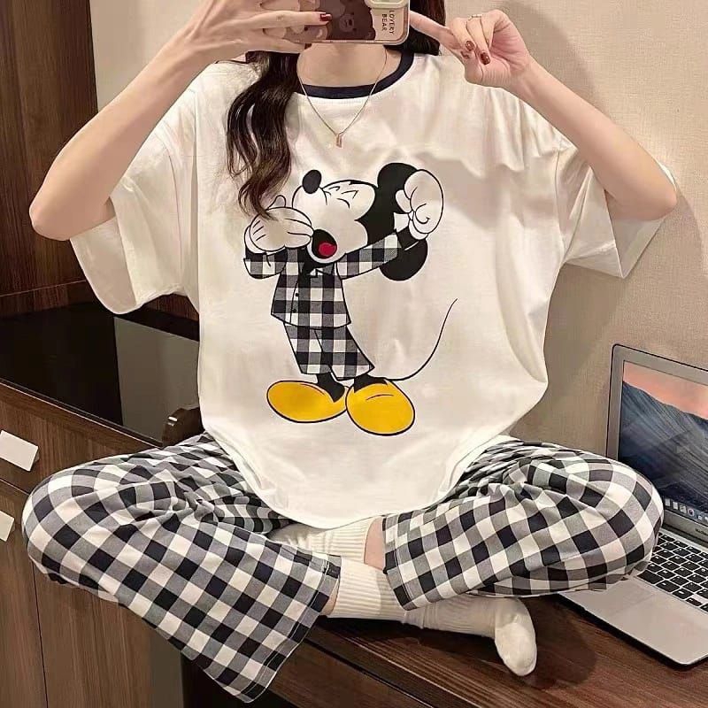 PIYAMA BAJU TIDUR STELAN KAOS DEWASA KOREA