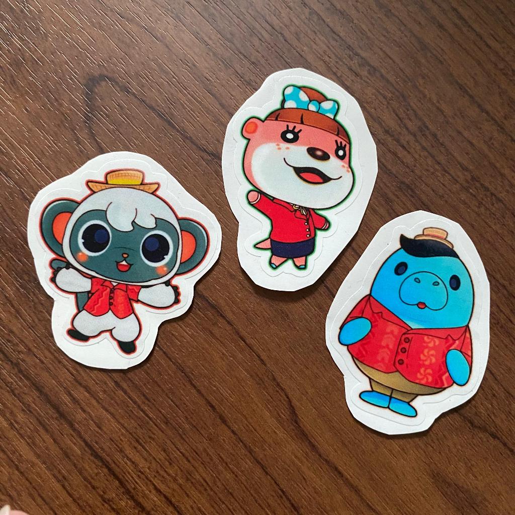 

[ACNH / Animal Crossing New Horizons Characters Homemade Stickers] Happy Home Paradise Edition Vinyl Stickers / Stiker Vinyl Edisi Happy Home Paradise (Lottie, Niko, & Wardell)