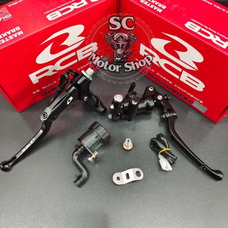 Master rem kanan RCB racing boy S1 14mm + switch rem sepaket handle kopling RCB S1