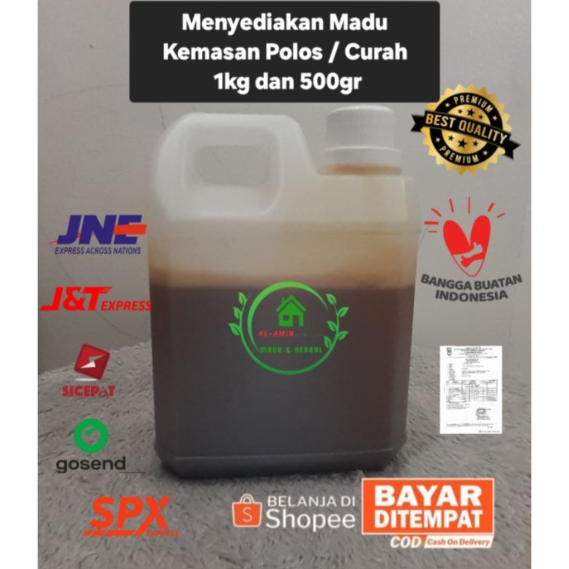 

KEMASAN POLOS (10Pcs) MADU HUTAN LIAR DORSATA 1kg Al-AMIN Madu hutan Liar Madu Hutan Apis Dorsata madu Liar sumatra madu asli madu murni RAW HONEY madu mentah madu curah