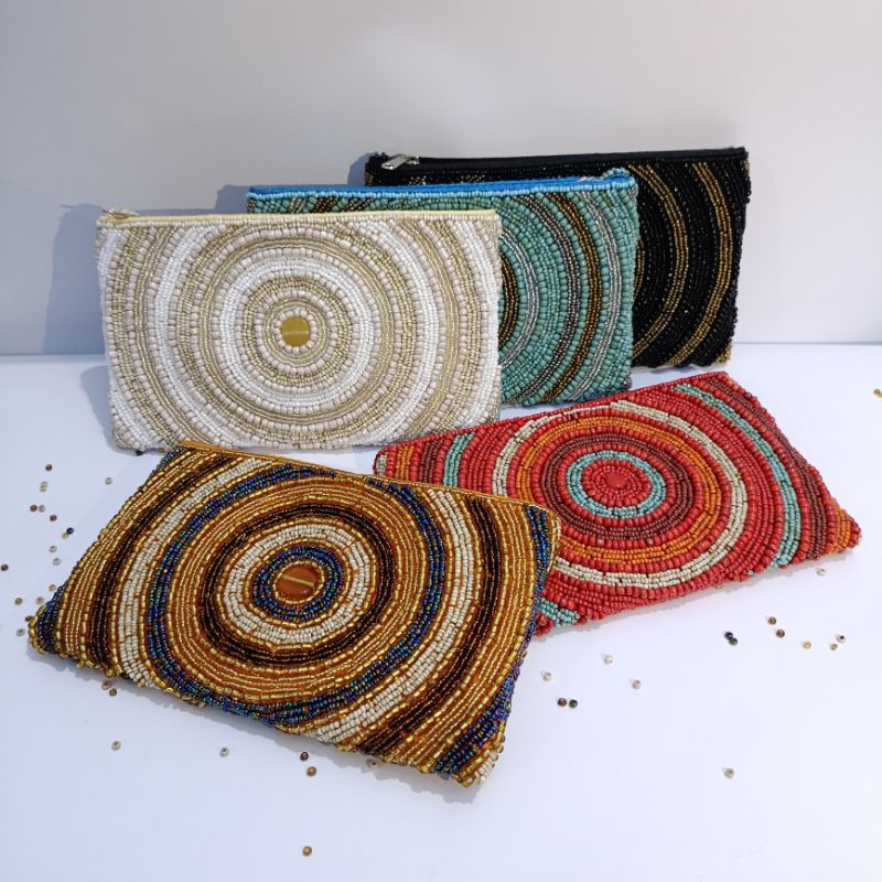 Khadijah Craft Dompet Manik Hipnotis 20x12 cm Dompet Wanita Elegan Clutch