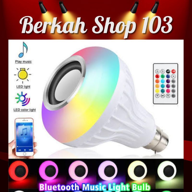 Lampu LED Bluetooth Musik - Bohlam Lampu LED Kamar Bluetooth Musik