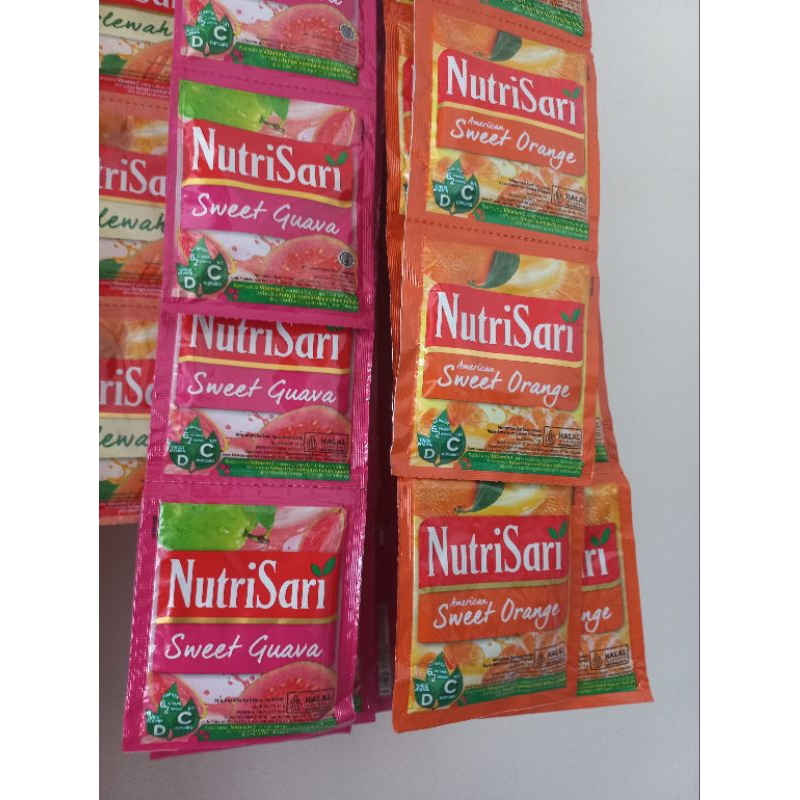 

Nutrisari Renteng Sweet Orange/Guava /blewah 14gr (10pcs)