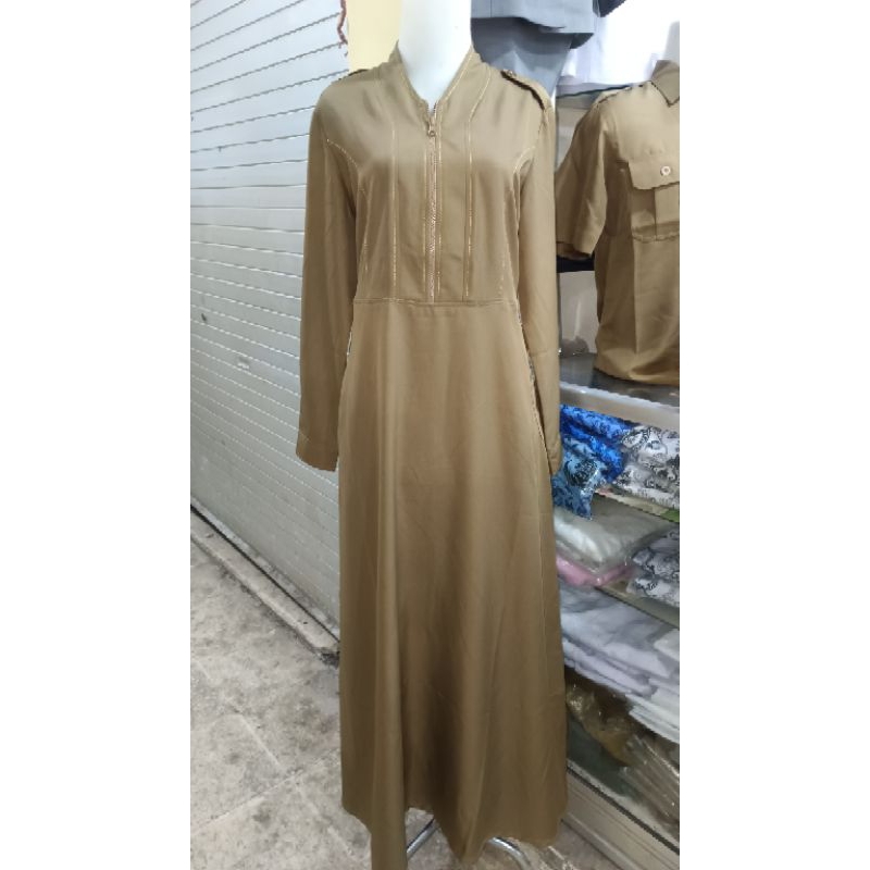 Baju Kerja Model Terusan Warna Chiki/Blezer/ Dinas Pns/ Baju Wanita/ Baju Pdh/ Stelan Kantor/Baju Di