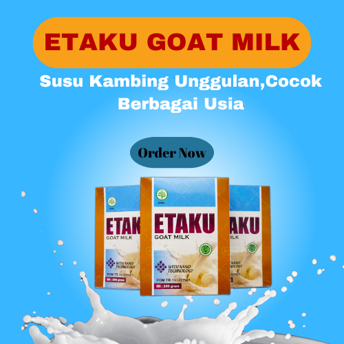 

ETAKU SUSU KAMBING MURNI KHASIAT UNTUK PENINGGI BADAN