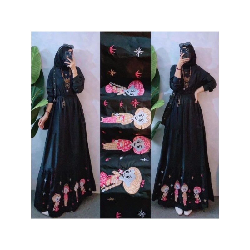 Gamis Dress Maxi Mbok Jamu Wanita