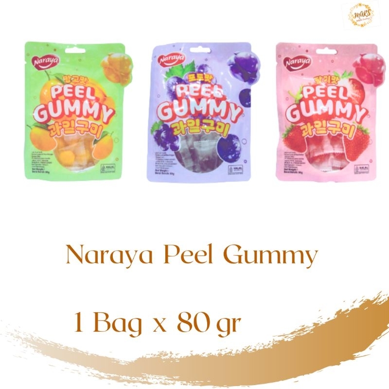 

Naraya Peel Gummy 1 Bag x 80 gr