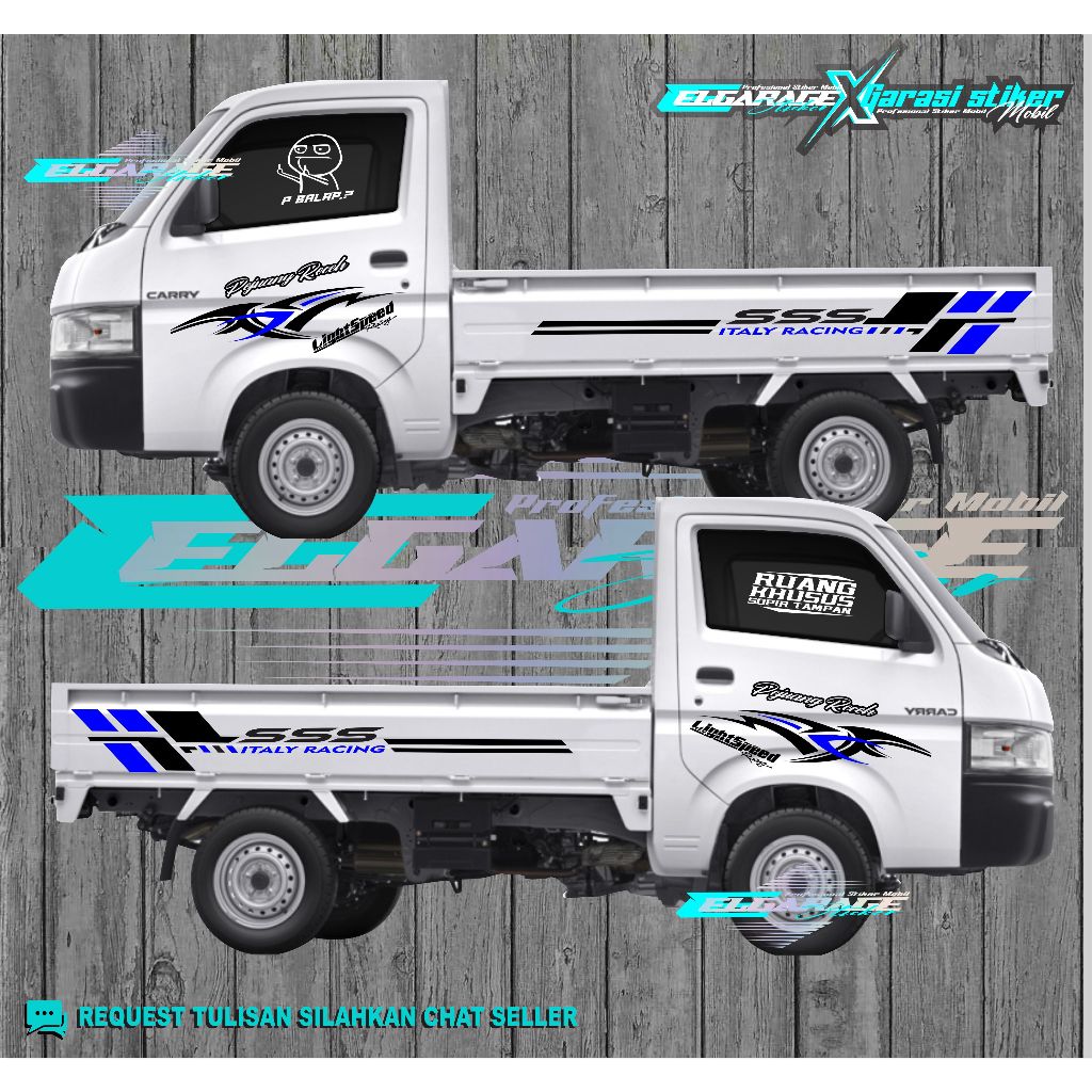 Stiker mobil pickup new carry stiker body samping mobil pickup new carry terbaru