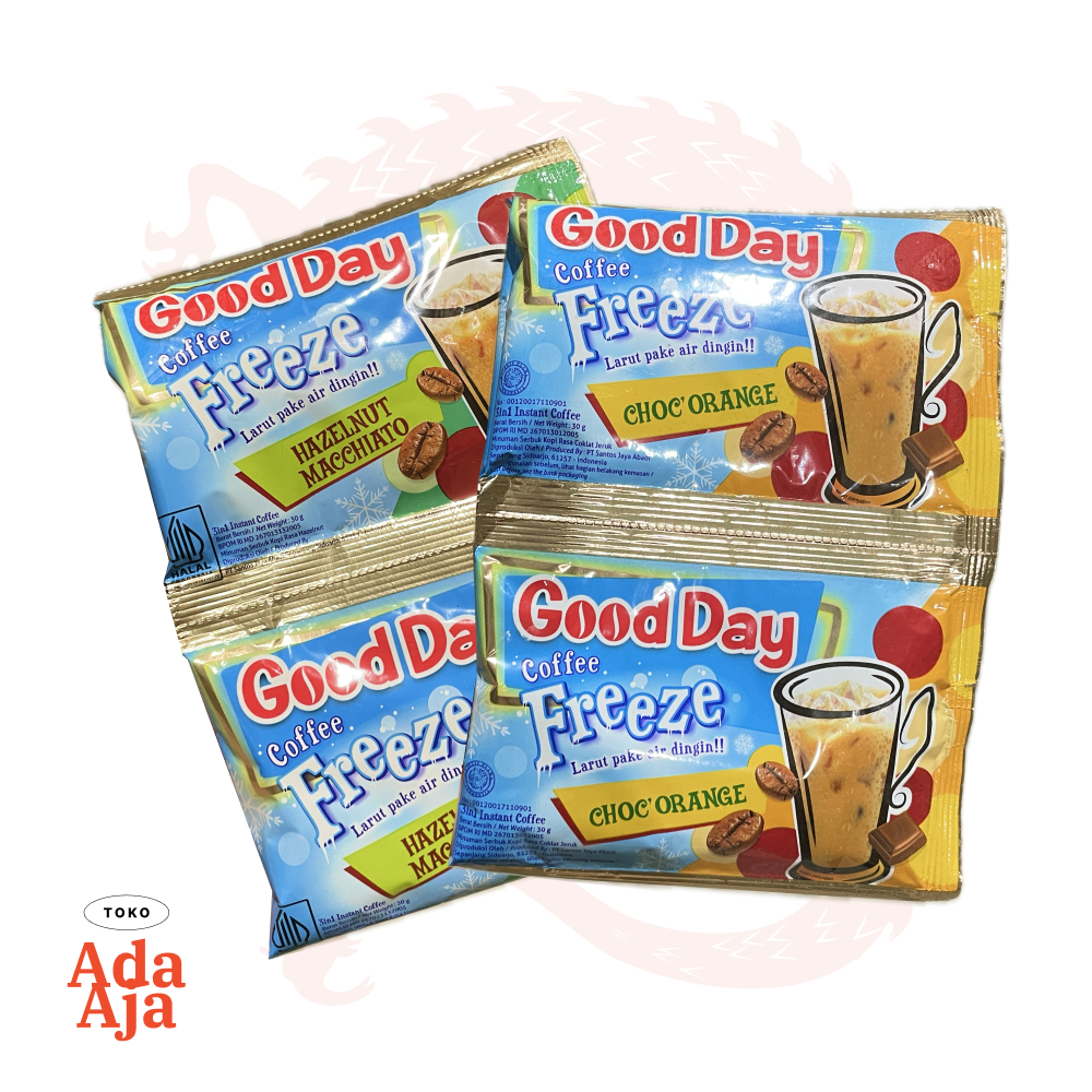 

Good Day Freeze Hazelnut Macchiato Coffee 1 Renceng isi 10pcs 30gr