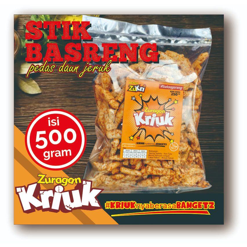 

Stik BASRENG pedas daun jeruk 500gr