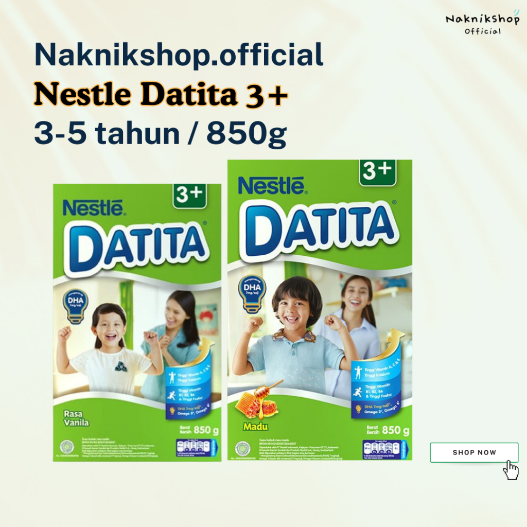 NESTLE DATITA 3+ Susu Anak Rasa Vanila dan Madu 850gr