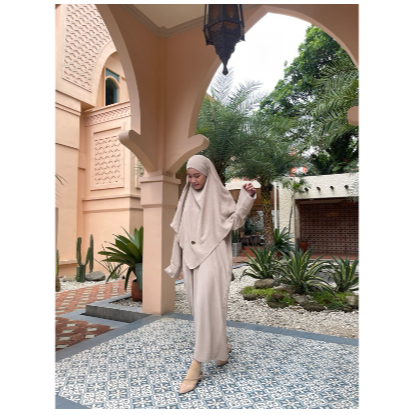 Zyra Abaya SET + Khimar | Abaya Syar'i | Dress Muslimah | Abaya Maxi Dress