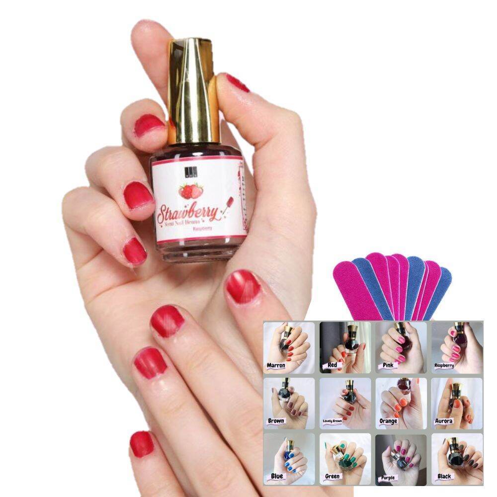 Strawberry Nail Henna - Kutek nail henna original - henna pacar FREE BUFFER