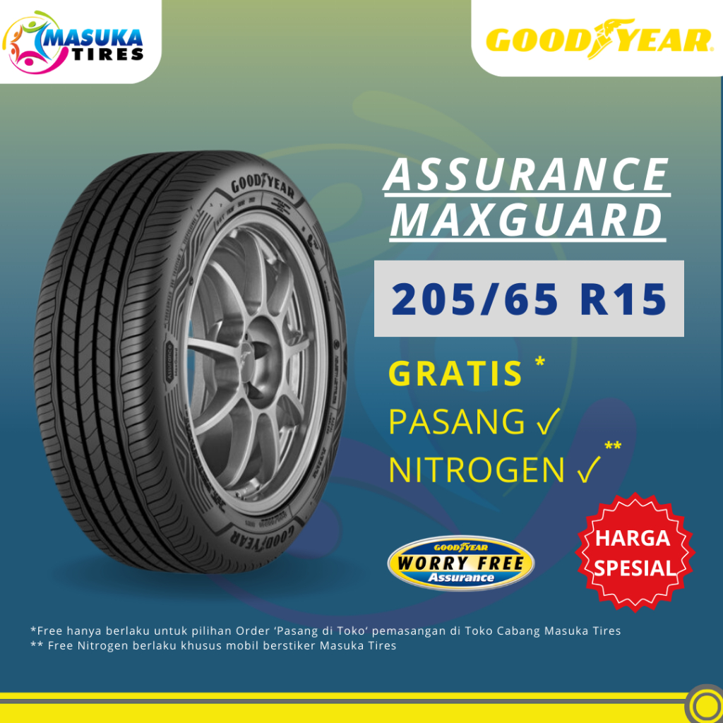 205/65 R15 Ban Mobil Goodyear Assurance Maxguard 205/65 R 15 (PASANG DI TOKO)