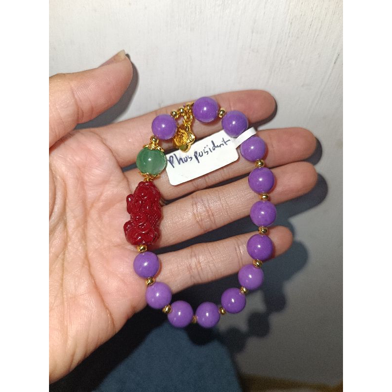 GELANG PIXIU CINABAR CRYSTAL PHOSPHOSIDERITE