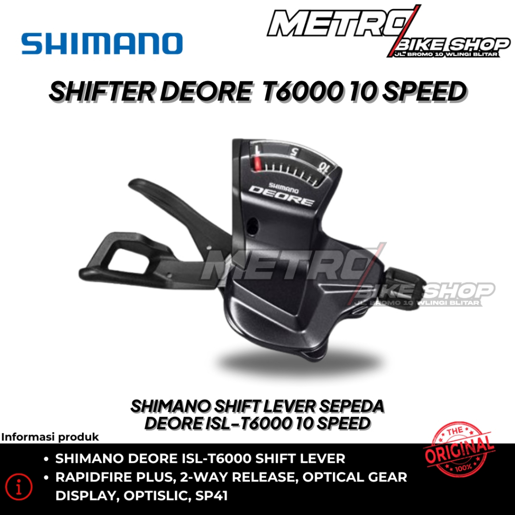 Shifter Shimano Deore T6000 kanan 10 speed shifter deore 10 sp