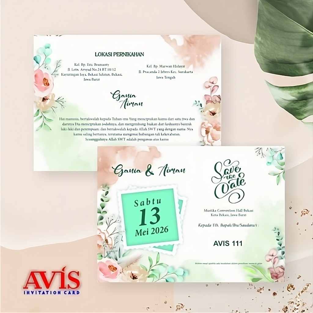 Blangko Undangan Pernikahan Avis 111 Murah