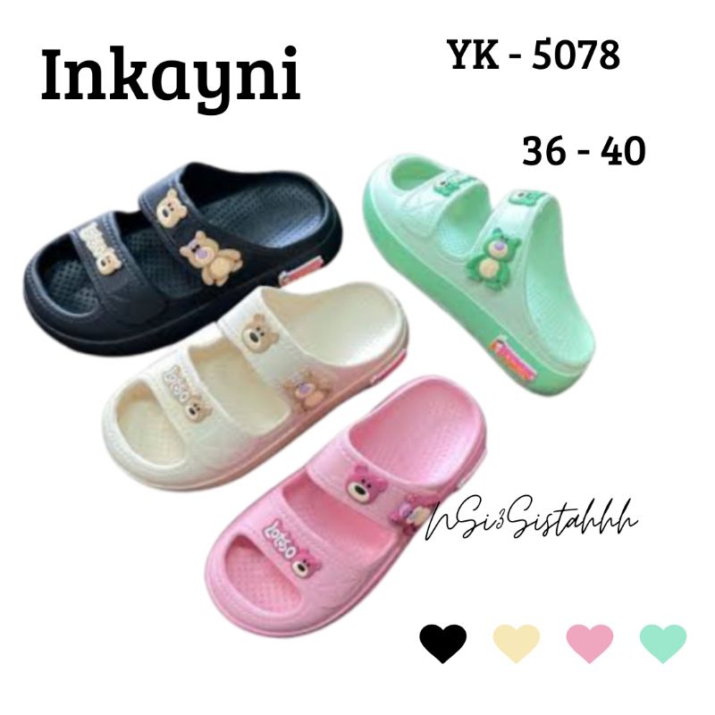 Sandal Selop Wanita Inkayni YK-5078 I Sandal Selop Karet Lucu I Sandal Wanita Dewasa