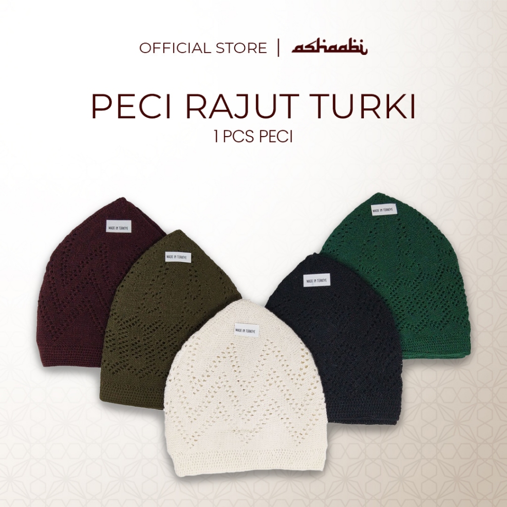 Peci Mercan Rajut Turki Peci Sholat Santri Premium Kopiah Dewasa Songkok Polos Import Murah