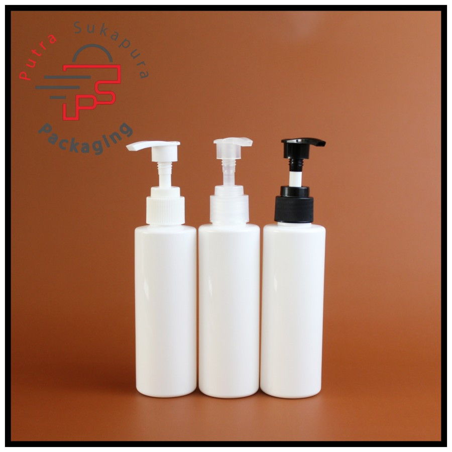 botol pump 150ml rf putih/botol pump lotion 150ml/pump neck 24