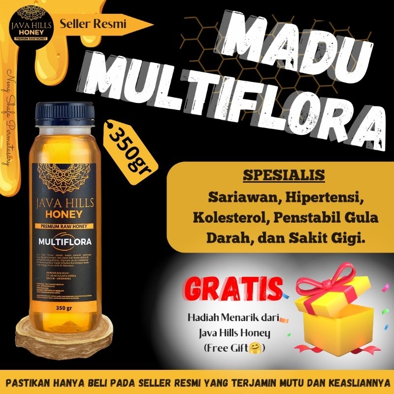 

(100% ASLI) MULTIFORA MADU MURNI TERBAIK | RAW HONEY BY JAVA HILL HONEY MUMTAZ | MADU HERBAL