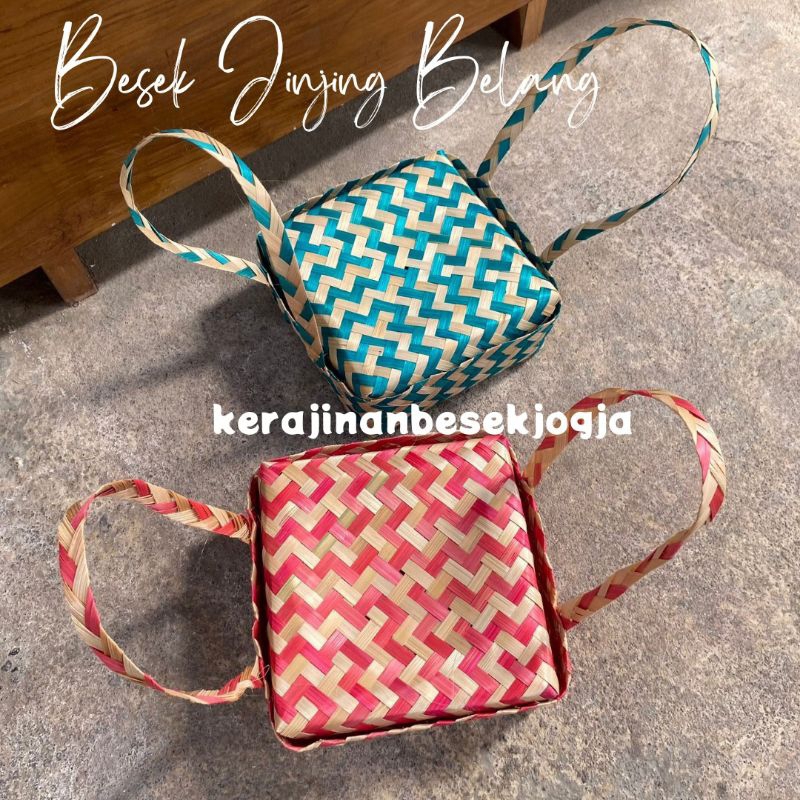 

BESEK JINJING 20CM BELANG | besek jinjing tas besek tas makanan tas hampers tas bambu besek nasi besek nasi liwet
