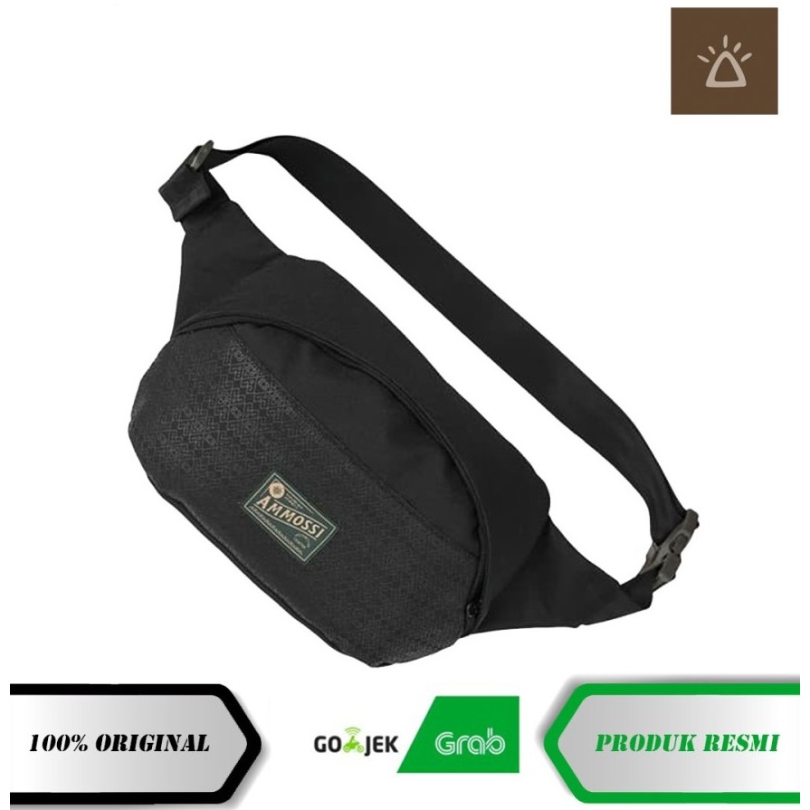 Tas Selempang Waist Bag Ammossi Snappy -  Black