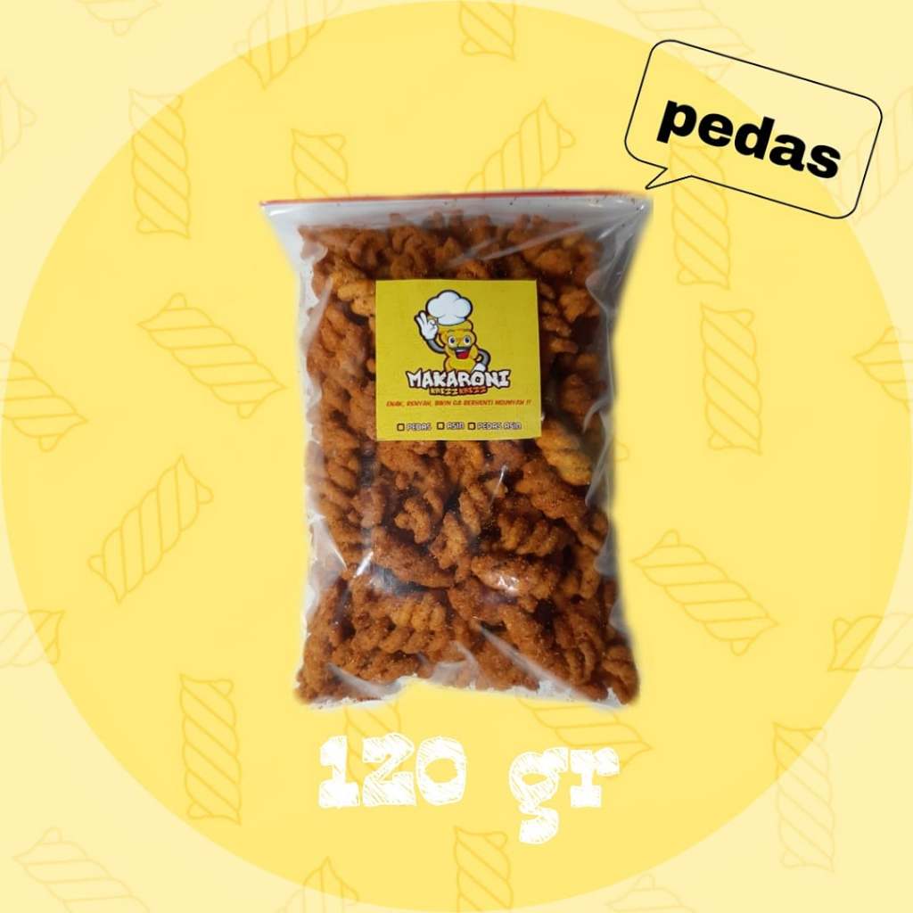 

Makaroni Krezz / Makaroni Ulir / Makaroni Spiral / Pedas dan Asin 120gr Cemilan Tradisional