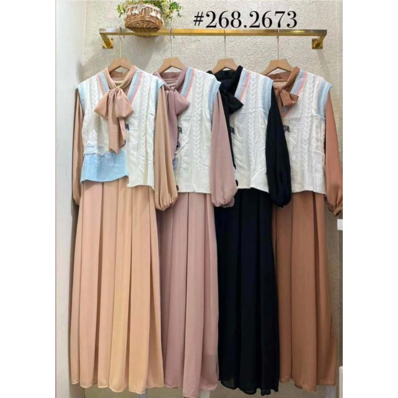 Dress Gamis series Zootopia Vest Rajut Korean Style by Yuna