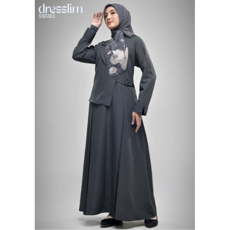 Dresslim Nayanika - Dress Muslim Rabbani Gamis Abaya Model Korean style Rabbani Ori Dress Wanita Dew