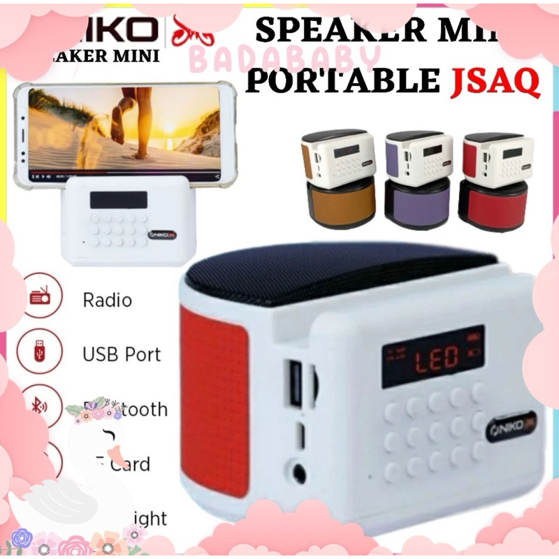 NIKO SPEAKER MINI JSAQ SPEAKER PORTABLE MURAH