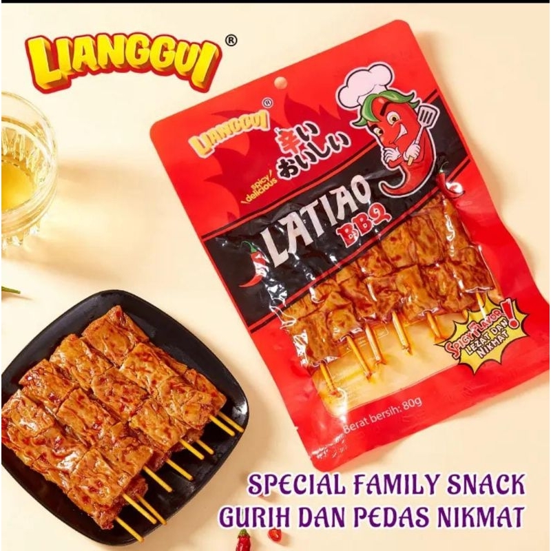 

Latiao Sate BBQ & Sate Spicy 80g – Lianggui