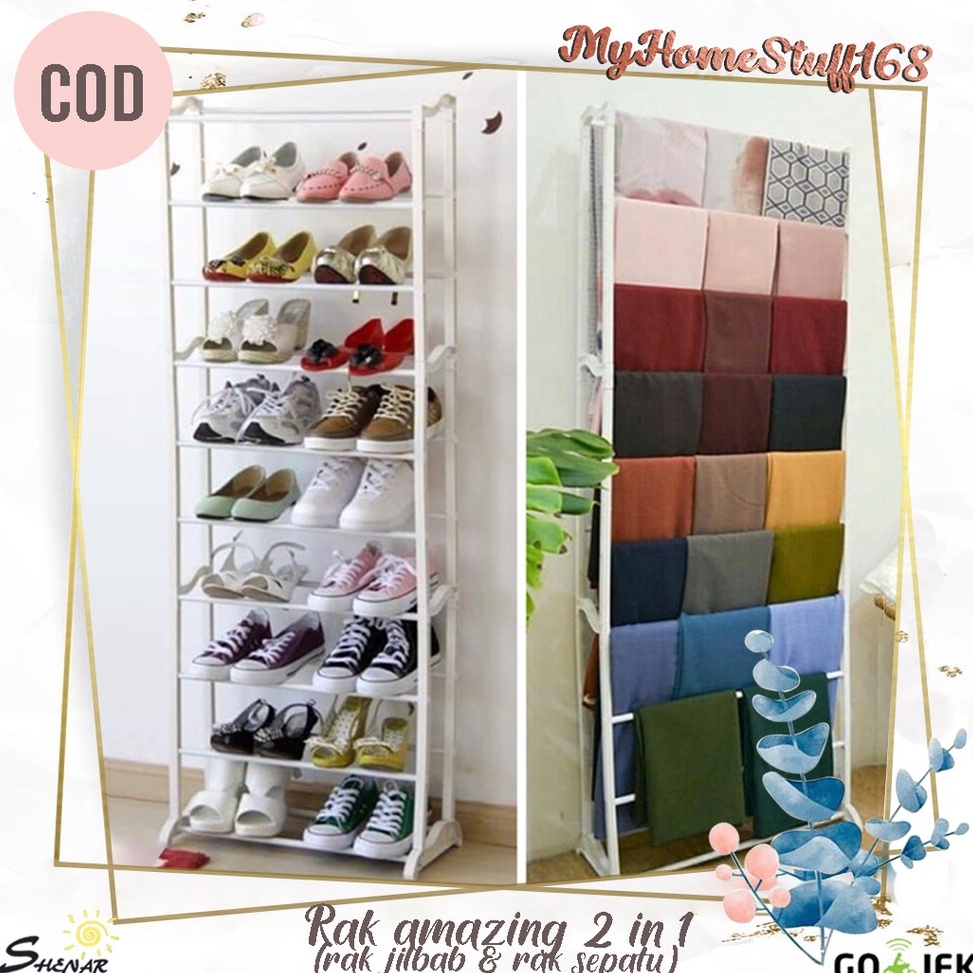 Tren Kekinian SHENAR Amazing Shoe Rack Rak Sepatu Susun 1 Rak SepatuRak Hijab Rak Serbaguna Bongkar 