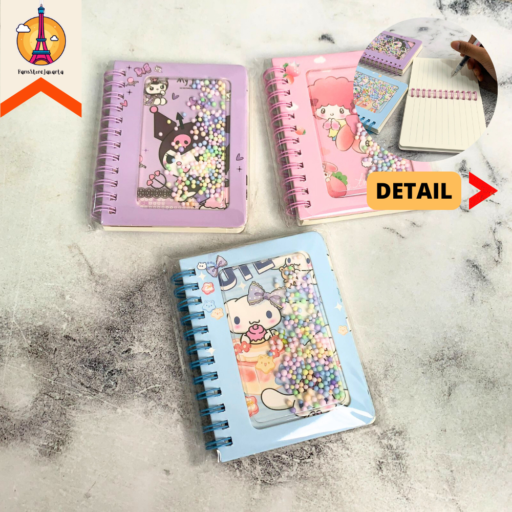 

Buku Binder Sanrio A7 Bola Warna Warni BK-1258 Melody Kuromi Notebook Stationery Alat Tulis Sekolah