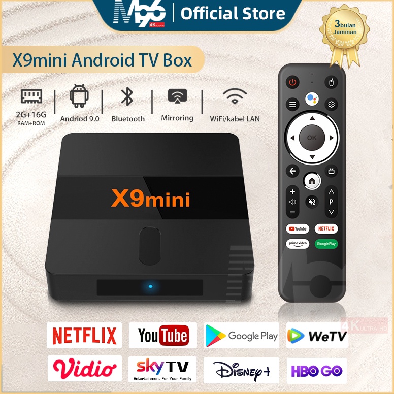 KODE K68T M96 Android Tv Box X9mini Smart tv box Android 9 2GB Ram 16GB Rom WiFi Bluetooth 4K HD ATV